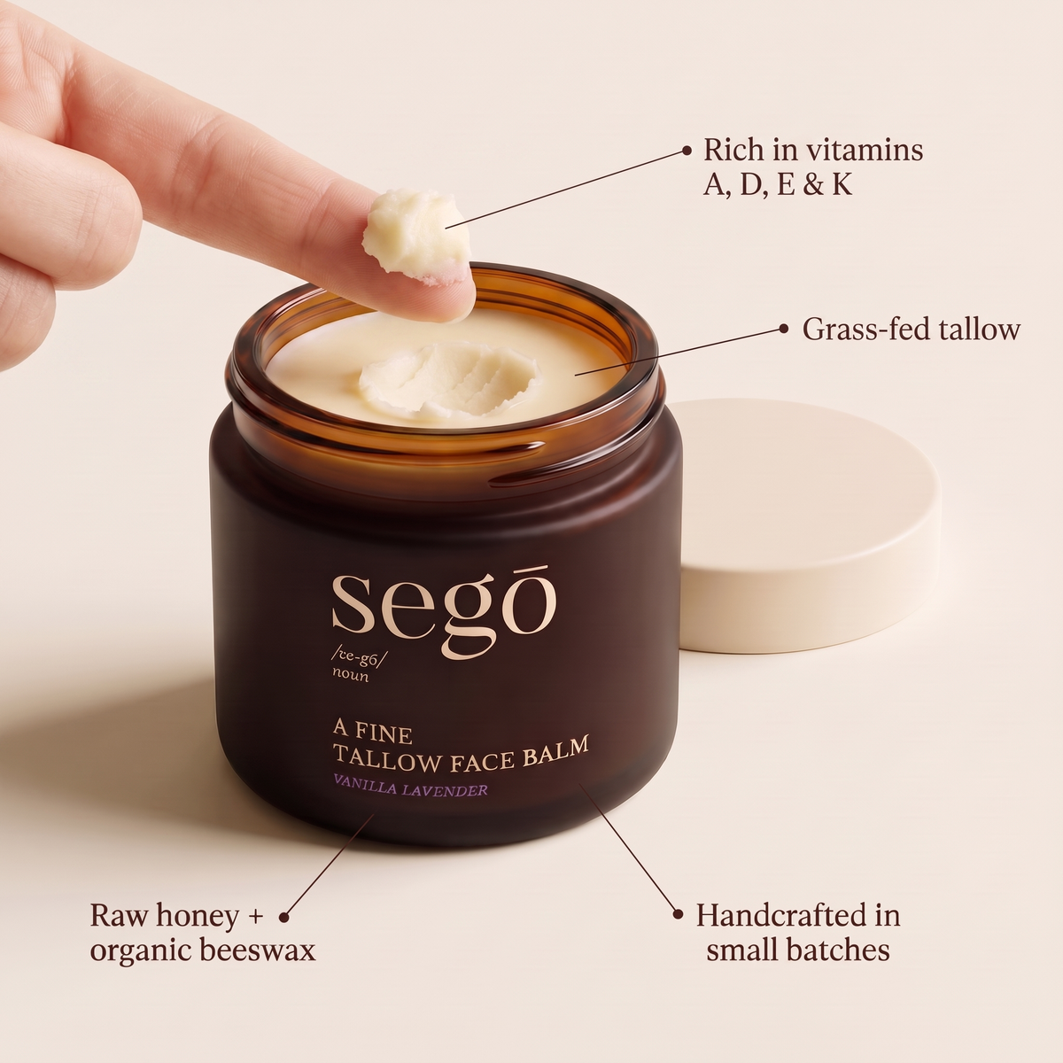 Tallow Face Balm (Vanilla Lavender)